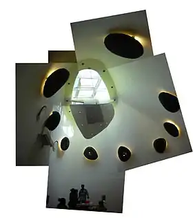 Interior view of meeting room pod