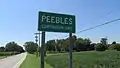 Peebles corporation limit sign.