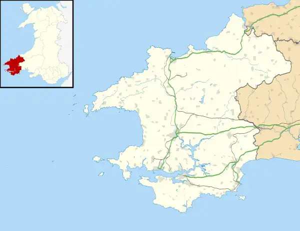 Crundale is located in Pembrokeshire