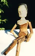 Peg wooden doll from Val Gardena, late 19th century