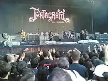 Pentagram's performance on stage before Metallica Istanbul concert in 2008.