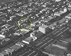 North West aerial view of Penthouse Court in 1939