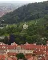 The garden is visible on the Petrin Hill