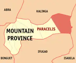 Map of Mountain Province with Paracelis highlighted