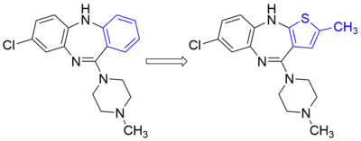 A phenyl for methylthiophene bioisosteric replacement