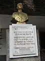 A bust of Isabelo de los Reyes Jr., Obispo Máximo IV, known as the "Father of Ecumenism in the Philippines", displayed at the vicinity of the National Cathedral