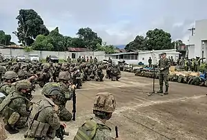 Soldiers of the Philippine Army 11th "Alakdan" Infantry Division