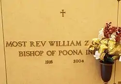 Crypt of Bishop William Zephyrine Gomes (1916–2004).