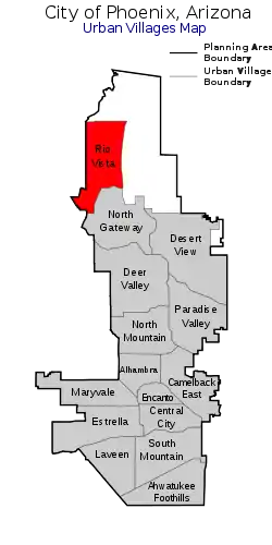 Location of Rio Vista highlighted in red.