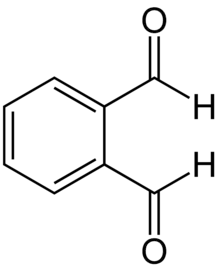 Skeletal formula of o-phthaldehyde