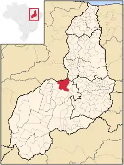 Location of Floriano in the State of Piauí