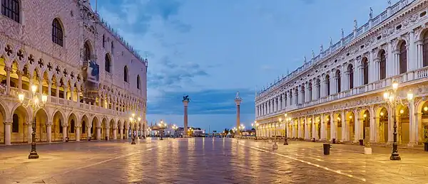  photograph of Doge's Palace and Marciana Library