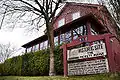 Facade of the Pickett House with sign on 910 Bancroft Street, Bellingham, WA.