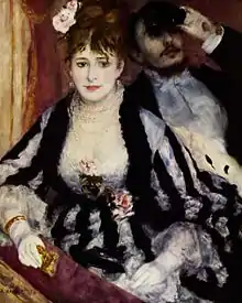 La Loge; Pierre-Auguste Renoir; 1874; oil on canvas; 80 x 63.4 cm; Courtauld Gallery (London)