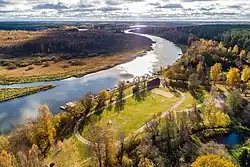 Pikasilla stadium and the Väike Emajõgi river