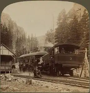 Manitou and Pike's Peak Railway depot on Ruxton Avenue, 1894