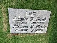 Salvador G. Manalo-Filomena D. Manalo grave