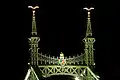 Turul birds on the pillars of Liberty Bridge, Budapest, Hungary (1896)