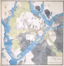 Historical map from 1773 showing the Heiliger See (in the upper right quarter) in the context of the Potsdam waterways.