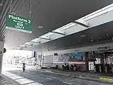 The platform at BRT Sunway Lagoon. Commuters must not cross the busway directly.