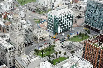 View of the Executive Tower from the air.