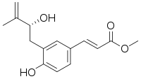 Chemical structure of plicatin A