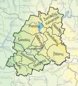 Map of Plungė district municipality