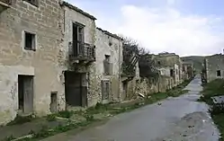 Derelict buildings in Poggioreale