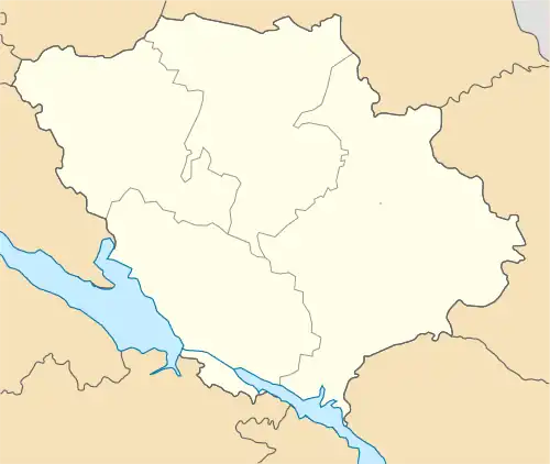 Kamiani Potoky is located in Poltava Oblast