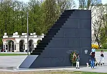 Monument to the victims of 2010 Smolensk air crash, in front of the Tomb of the Unknown Soldier