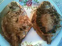 Fried pomfret