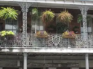 Pontalba's monogram (AP) on ironwork