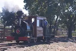 Preserved narrow gauge Porter locomotive running in 2005