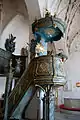 Pulpit at the Porvoo Cathedral in Porvoo, Finland