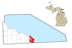 Location within Presque Isle County