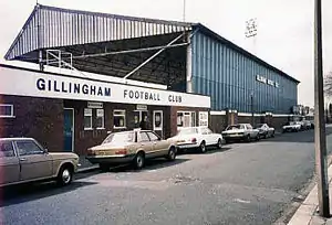 Priestfield Stadium, home ground of Gillingham Football Club