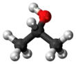 Ball-and-stick model of isopropyl alcohol