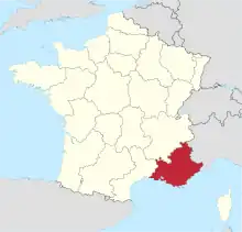 Provence-Alpes-Côte d'Azur region in France