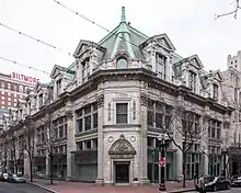 The Old Providence Journal Building at 203 Westminster St. seen from the corner of Westminster and Eddy Streets