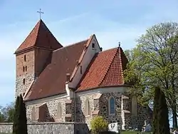 Parish church of The Holy Cross, built about 1300.