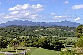 Pico del Este (left) and El Yunque (right) massifs as seen from the north.