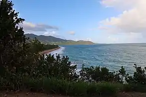 View of Sierra de Guardarraya, the easternmost end of the Cordillera Central physiographic province, from Punta Tuna, Maunabo.