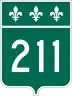 Route 211 marker