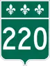 Route 220 marker