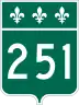 Route 251 marker