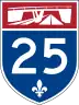 Autoroute 25 marker