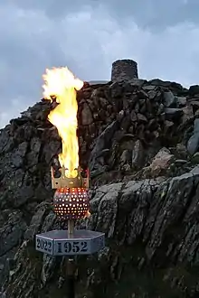 Jubilee beacon lit at Mount Snowdon