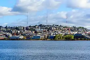 Queen Anne Hill as seen from the Bainbridge ferry