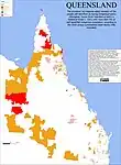 The prevalent 1st response about ancestry of the Queensland people self-identified as having Indigenous status (Aboriginal, Torres Strait Islanders or both) in Statistical Areas 1  (SA1) with more than 5% of Indigenous population