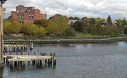 View of the Quinnipiac Brewery from the Ferry Street Bridge